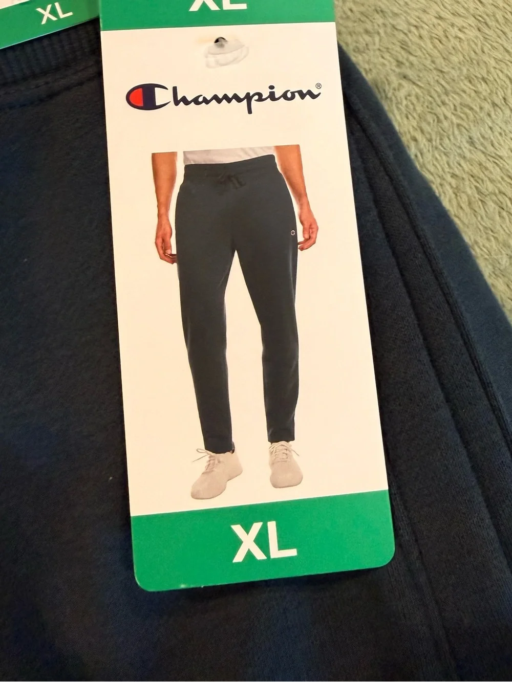 Champion Men’s Jogger Sweatpants Blue XL Drawstring Athletic Lounge Pants NWT